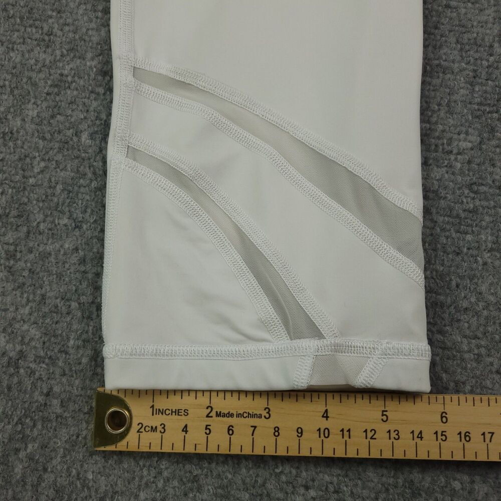 Lululemon Speed Up Crop Leggings Womens Size 10 White Hugging Capri - Picture 8 of 9
